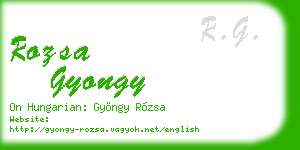 rozsa gyongy business card